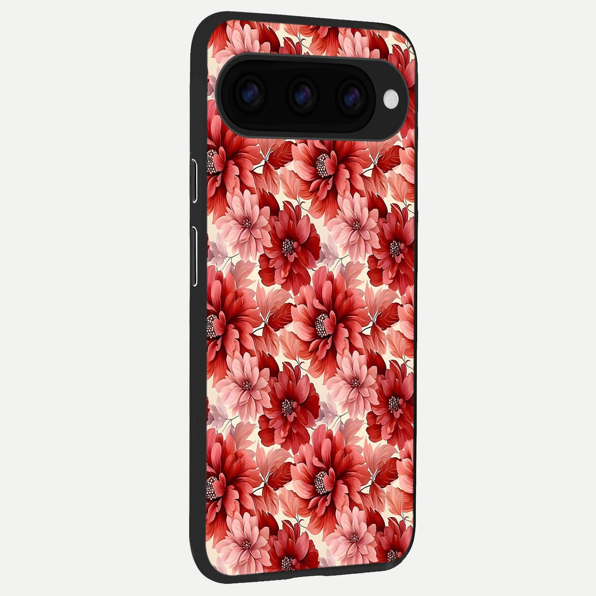  Crimson Love Petals back cover For Google Pixel 11 Pro XL slim fit glass case with vibrant aesthetic design