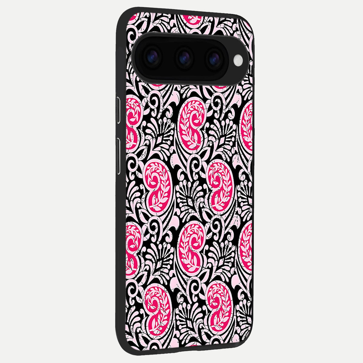  Crimson Paisley Charm back cover For Google Pixel 11 Pro XL slim fit glass case with vibrant aesthetic design