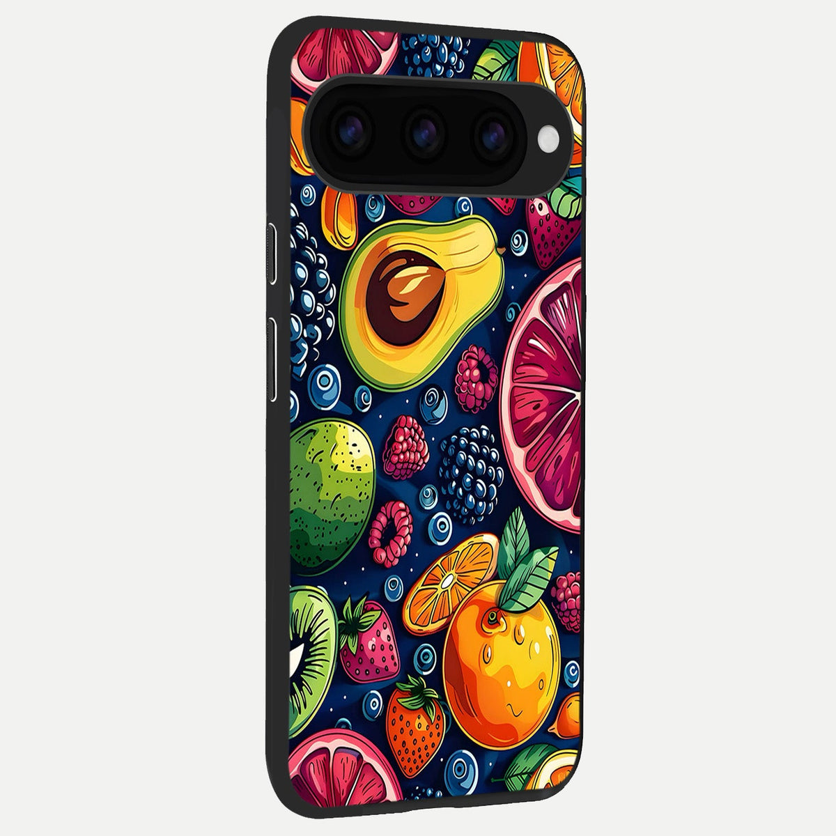 Cute Fruits Art back cover For Google Pixel 11 Pro XL slim fit glass case with vibrant aesthetic design