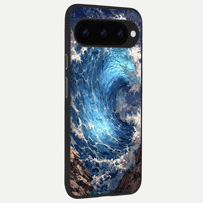  Giant Ocean Wave back cover For Google Pixel 11 Pro XL slim fit glass case with vibrant aesthetic design