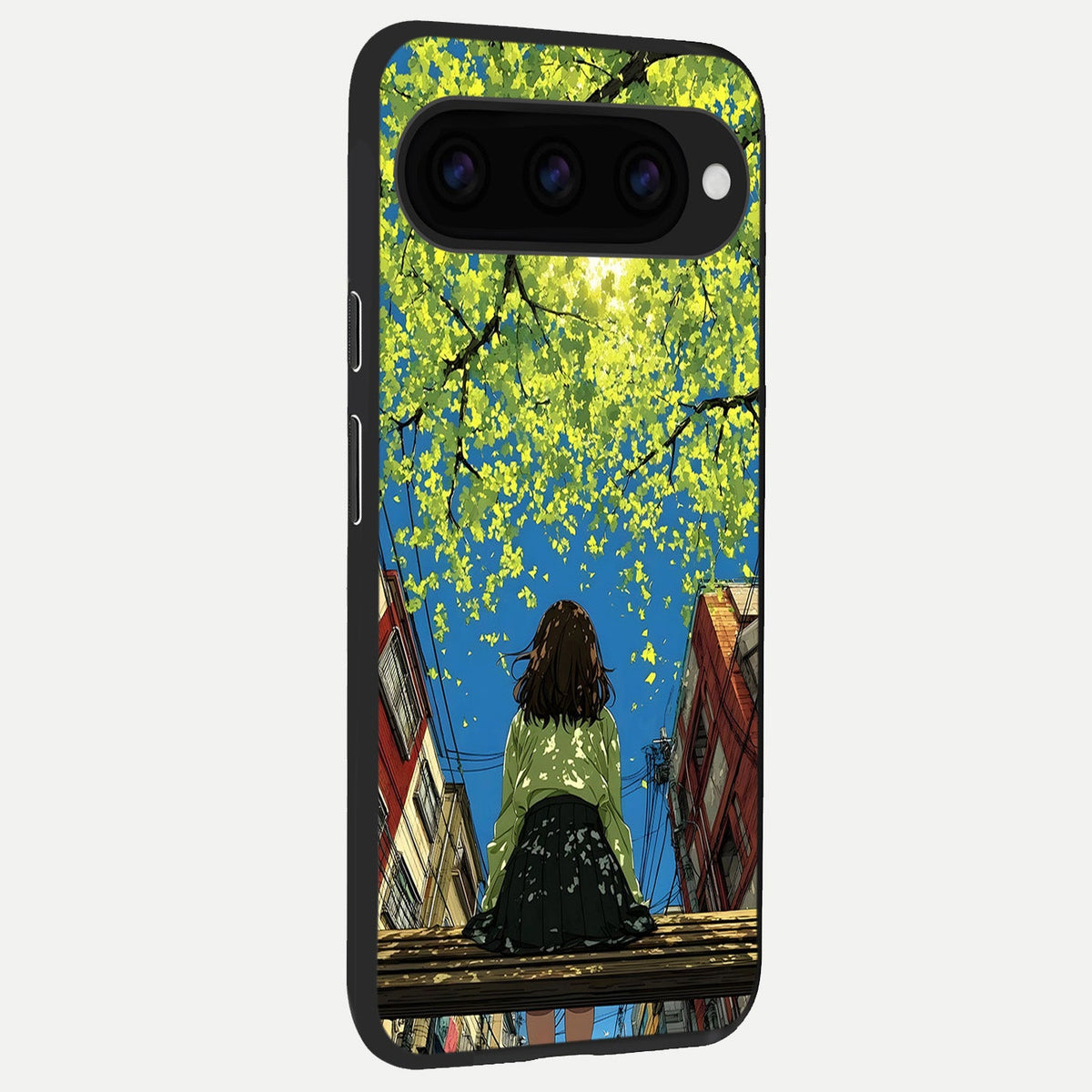  Golden Leaves Glow back cover For Google Pixel 11 Pro XL slim fit glass case with vibrant aesthetic design