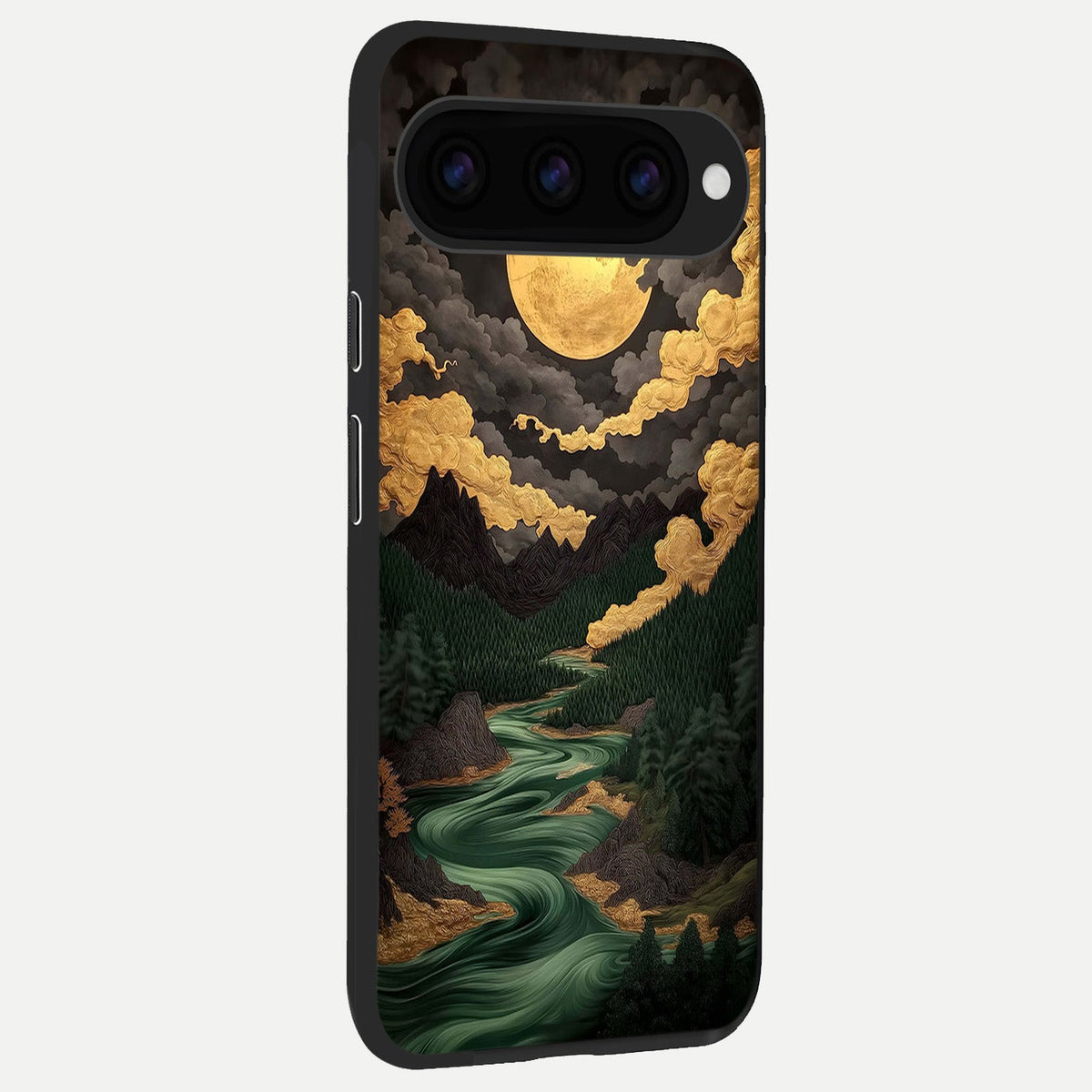  Golden River Moon back cover For Google Pixel 11 Pro XL slim fit glass case with vibrant aesthetic design