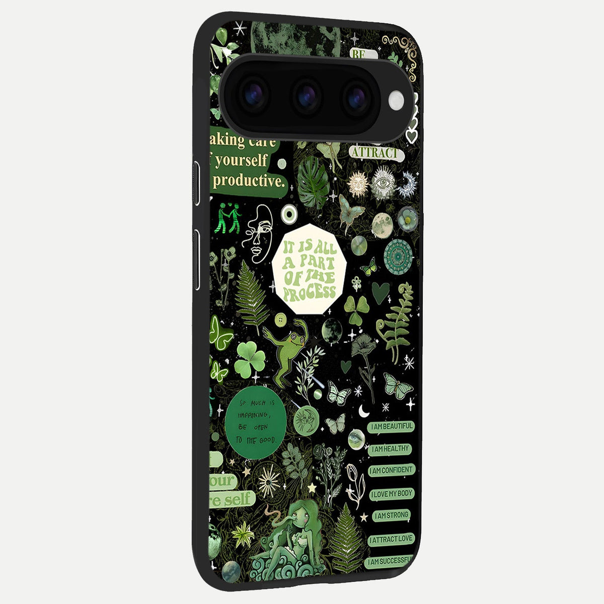  Green Mandala Pattern back cover For Google Pixel 11 Pro XL slim fit glass case with vibrant aesthetic design