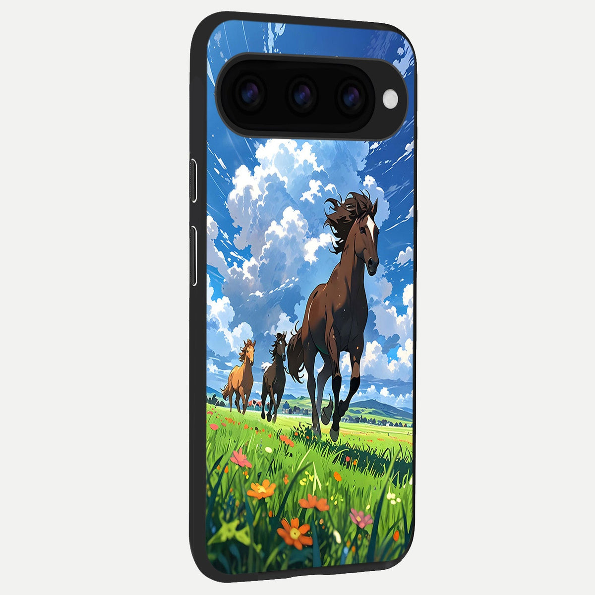  Majestic Horses Galloping back cover For Google Pixel 11 Pro XL slim fit glass case with vibrant aesthetic design