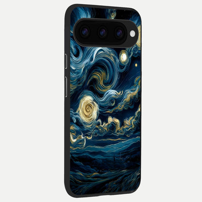  Midnight Sky Whirl back cover For Google Pixel 11 Pro XL slim fit glass case with vibrant aesthetic design