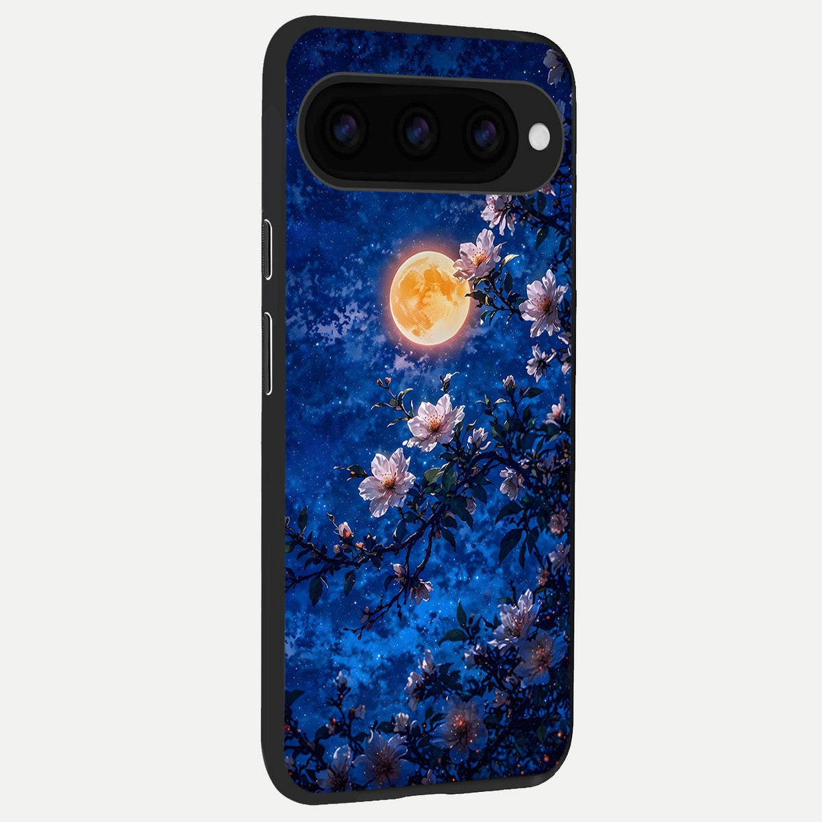  Moonlit Blossoms Night back cover For Google Pixel 11 Pro XL slim fit glass case with vibrant aesthetic design