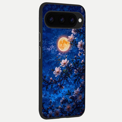  Moonlit Blossoms Night back cover For Google Pixel 11 Pro XL slim fit glass case with vibrant aesthetic design