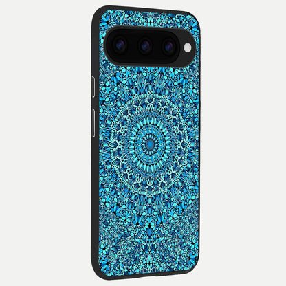  Ocean Bloom Mandala back cover For Google Pixel 11 Pro XL slim fit glass case with vibrant aesthetic design
