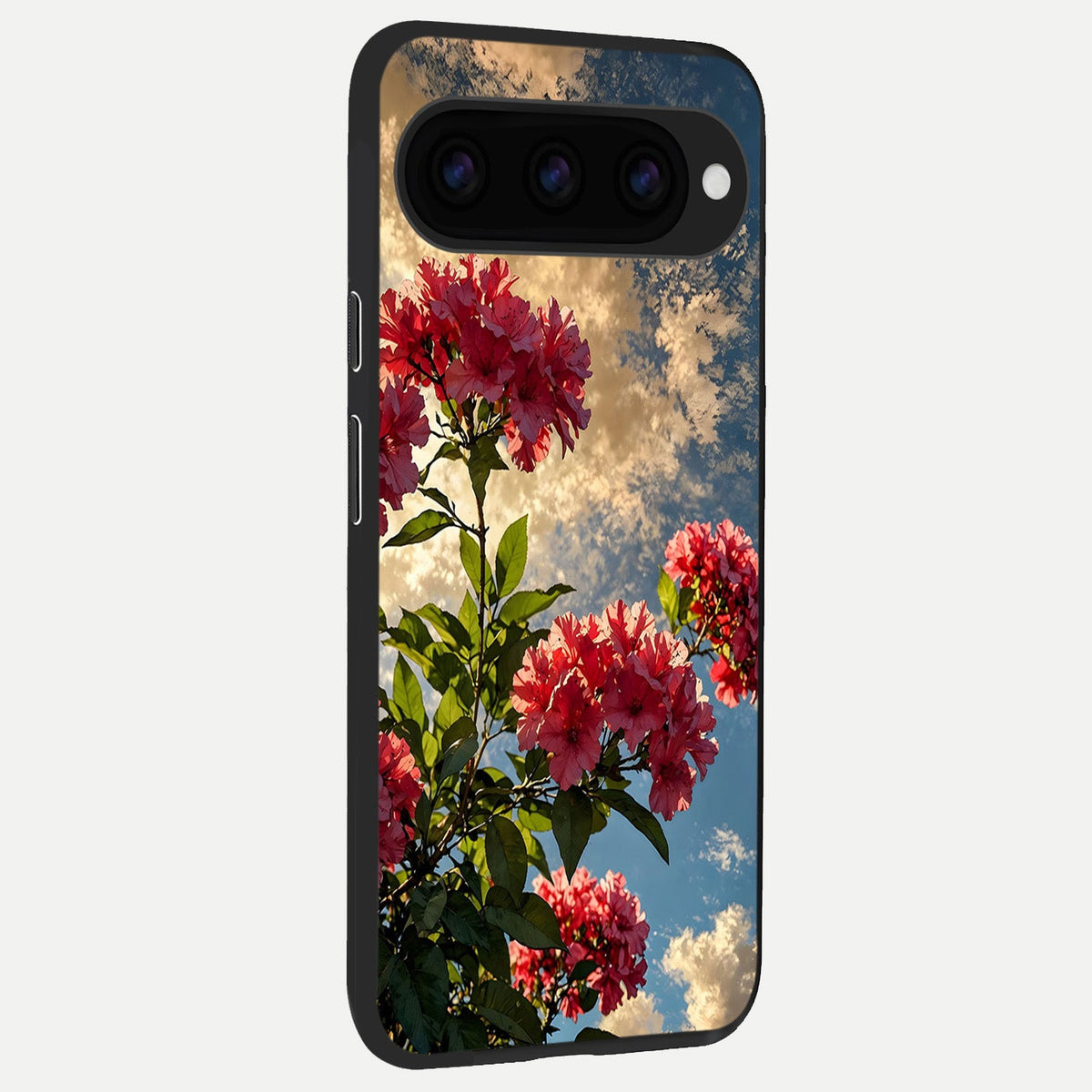  Red Bloom Skies back cover For Google Pixel 11 Pro XL slim fit glass case with vibrant aesthetic design
