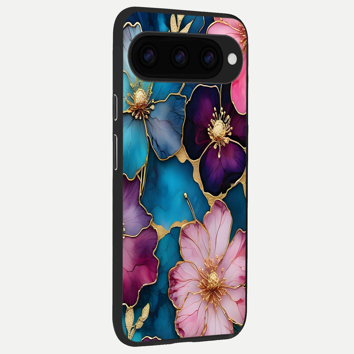  Sparkle Floral back cover For Google Pixel 11 Pro XL slim fit glass case with vibrant aesthetic design