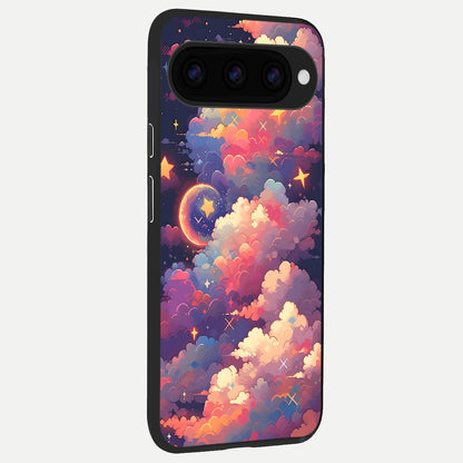  Starlit Dream Clouds back cover For Google Pixel 11 Pro XL slim fit glass case with vibrant aesthetic design