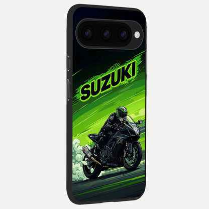  Suzuki Speed Beast back cover For Google Pixel 11 Pro XL slim fit glass case with vibrant aesthetic design
