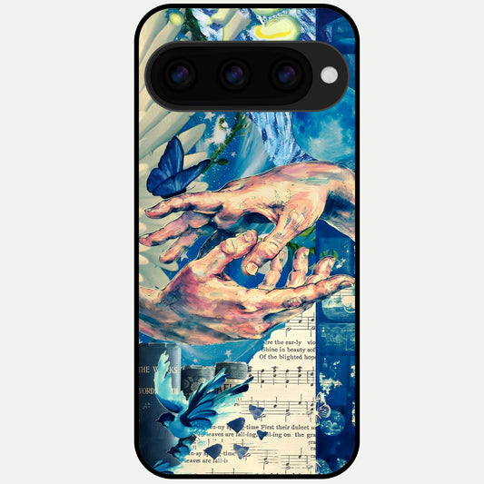  Aesthetic Divider Glass Case For Google Pixel 11 Pro XL back cover – full design glossy printed glass finish