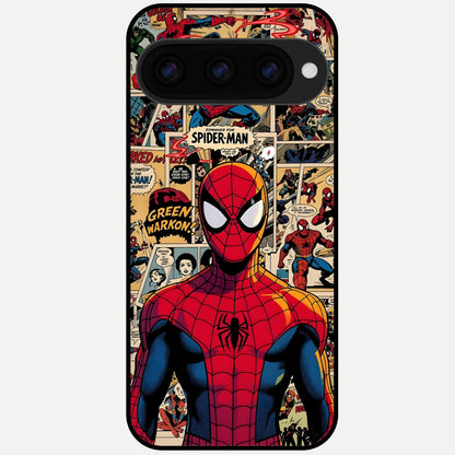  Aesthetic Spider Glass Case For Google Pixel 11 Pro XL back cover – full design glossy printed glass finish
