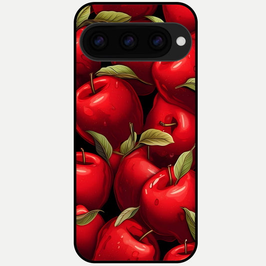  Apple Pattern Glass Case For Google Pixel 11 Pro XL back cover – full design glossy printed glass finish