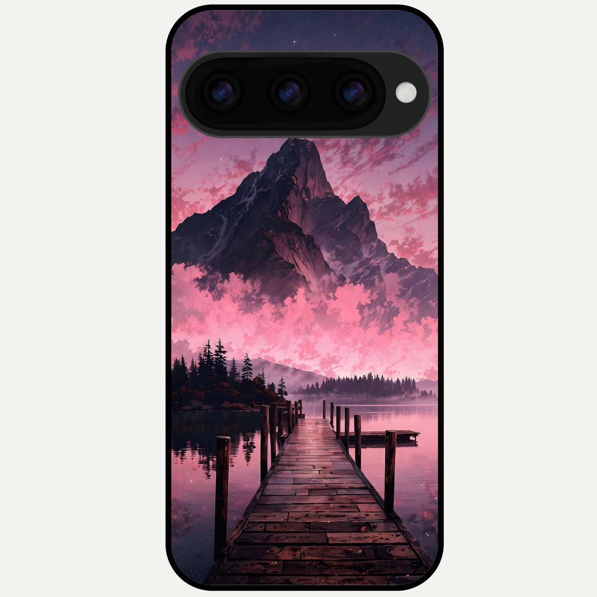  Beautiful Mountain View Glass Case For Google Pixel 11 Pro XL back cover – full design glossy printed glass finish