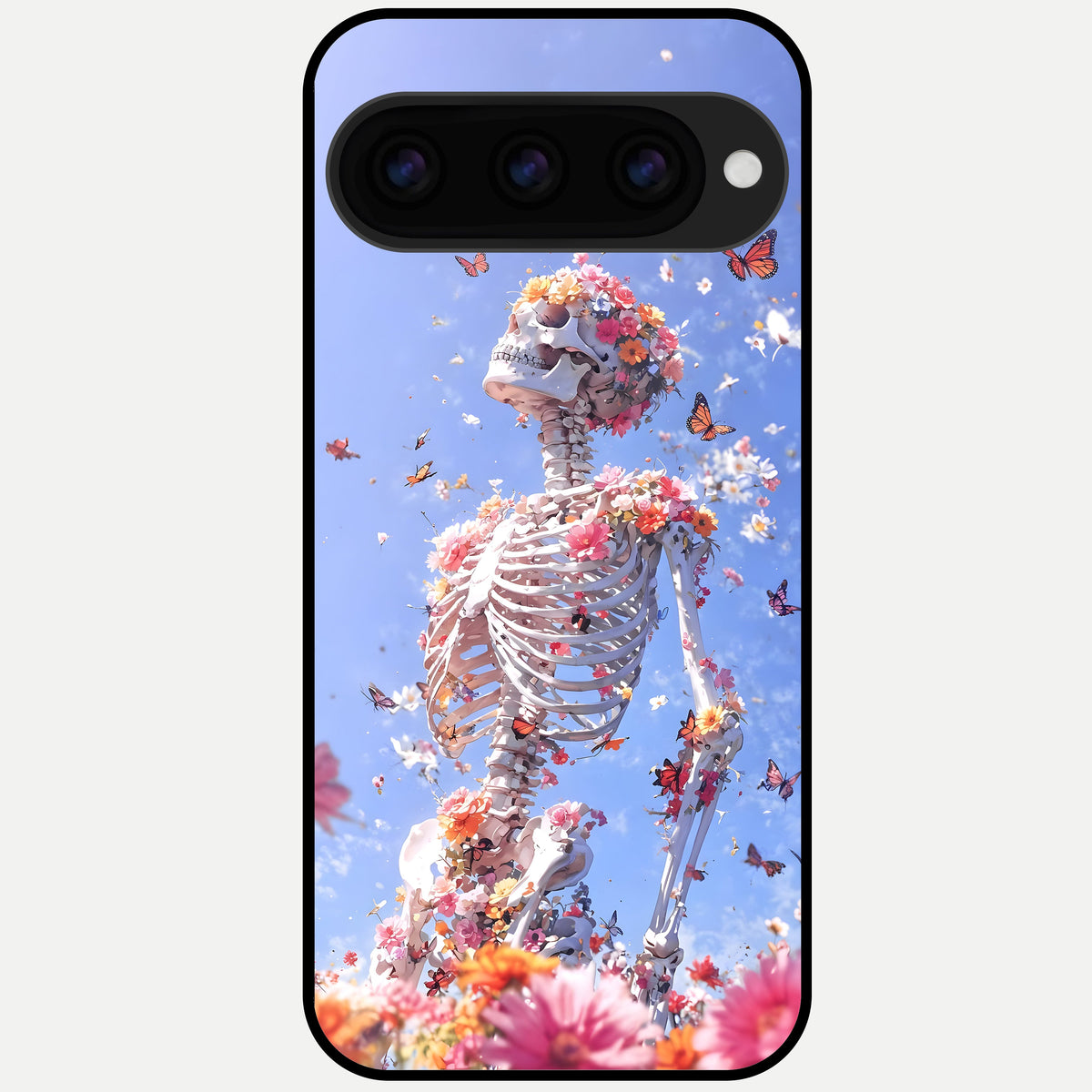  Bloom Beyond Bones Glass Case For Google Pixel 11 Pro XL back cover – full design glossy printed glass finish