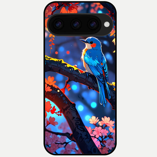  Blooming Water Drift Glass Case For Google Pixel 11 Pro XL back cover – full design glossy printed glass finish