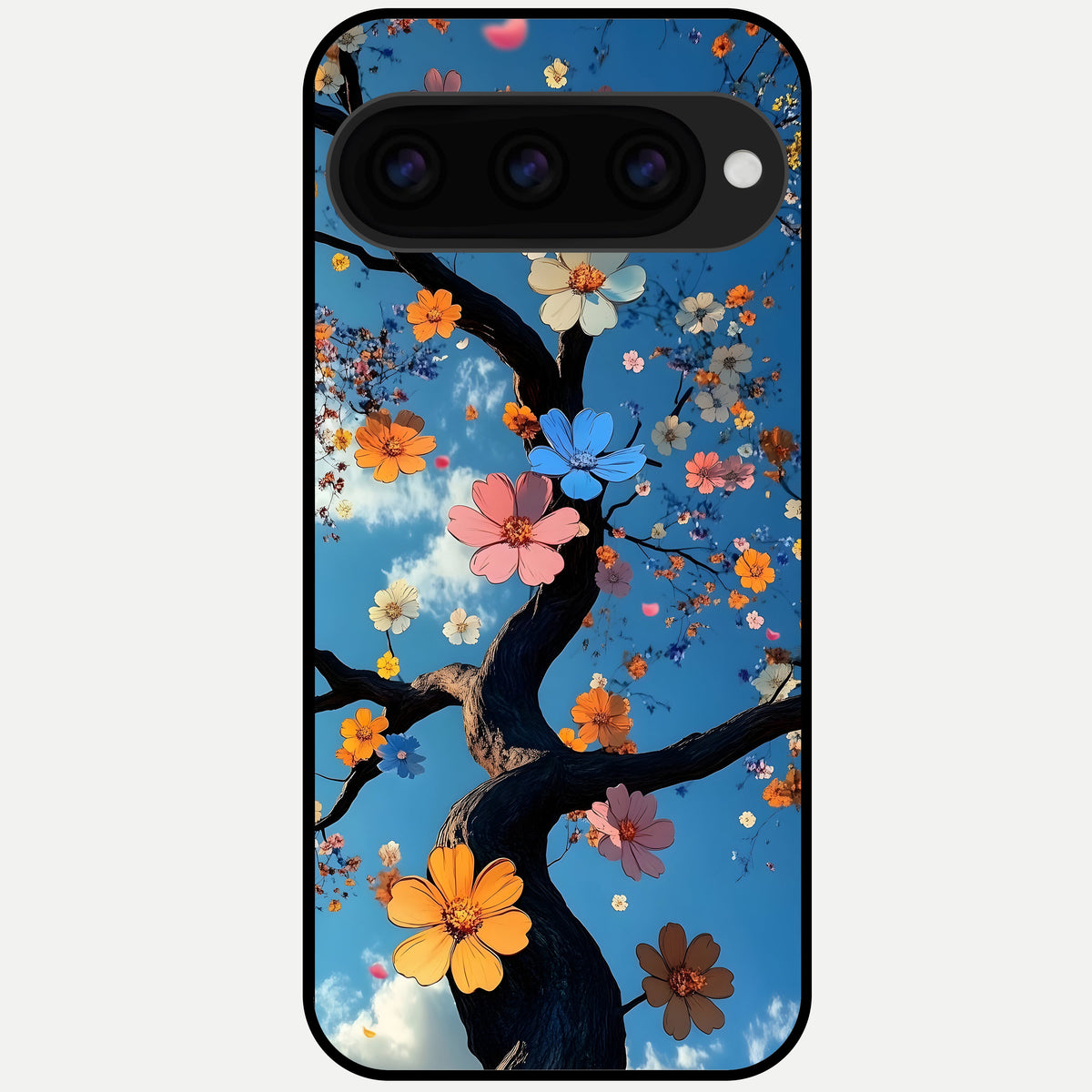  Blossom Dream Sky Glass Case For Google Pixel 11 Pro XL back cover – full design glossy printed glass finish