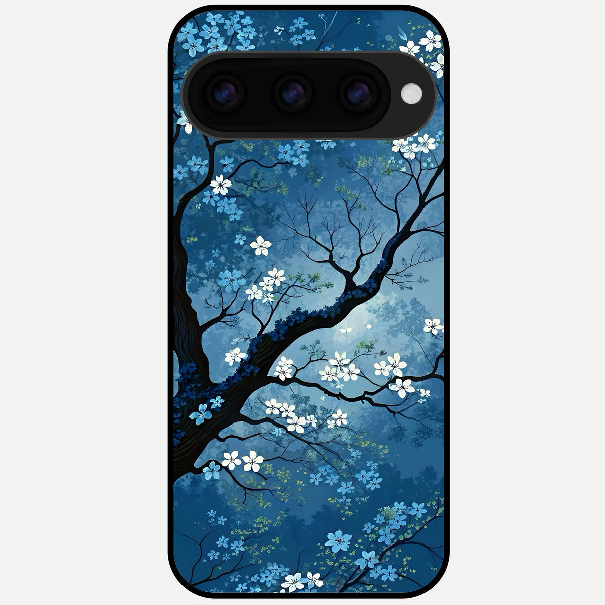  Blue Tree Serenity Glass Case For Google Pixel 11 Pro XL back cover – full design glossy printed glass finish