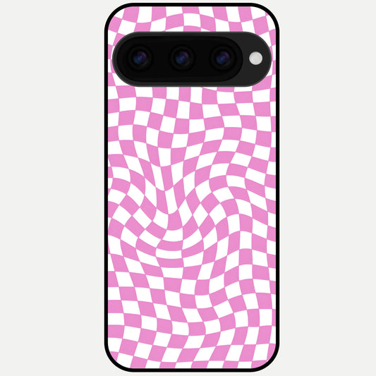  Bubblegum Check Wave Glass Case For Google Pixel 11 Pro XL back cover – full design glossy printed glass finish