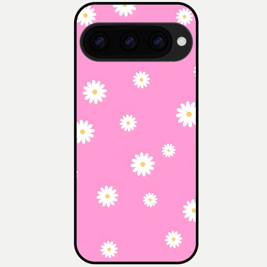  Bubblegum Daisy Pop Glass Case For Google Pixel 11 Pro XL back cover – full design glossy printed glass finish