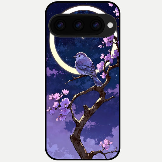  Celestial Bird Blossom Glass Case For Google Pixel 11 Pro XL back cover – full design glossy printed glass finish