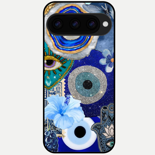  Celestial Blue Vision Glass Case For Google Pixel 11 Pro XL back cover – full design glossy printed glass finish