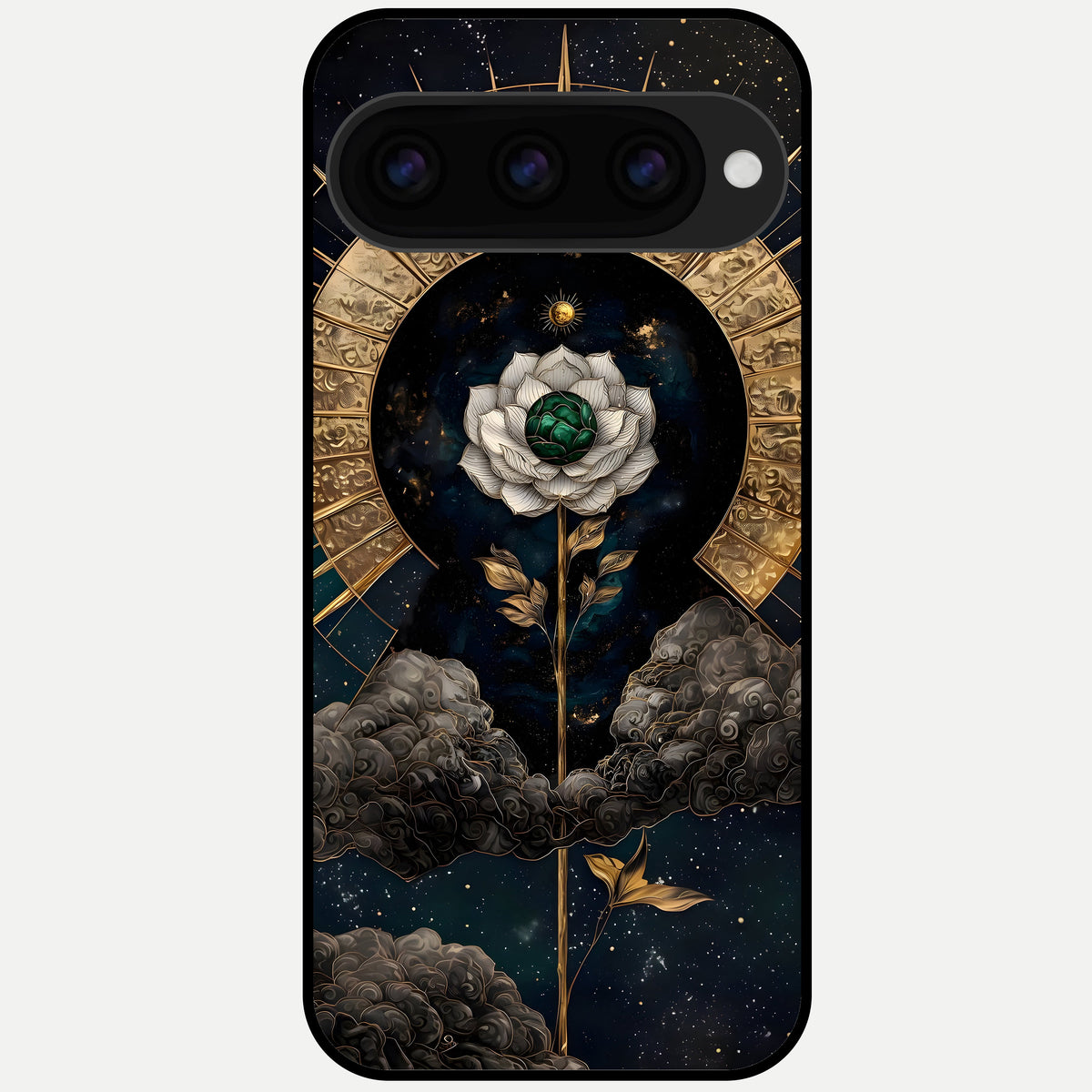  Celestial Lotus Morang Glass Case For Google Pixel 11 Pro XL back cover – full design glossy printed glass finish