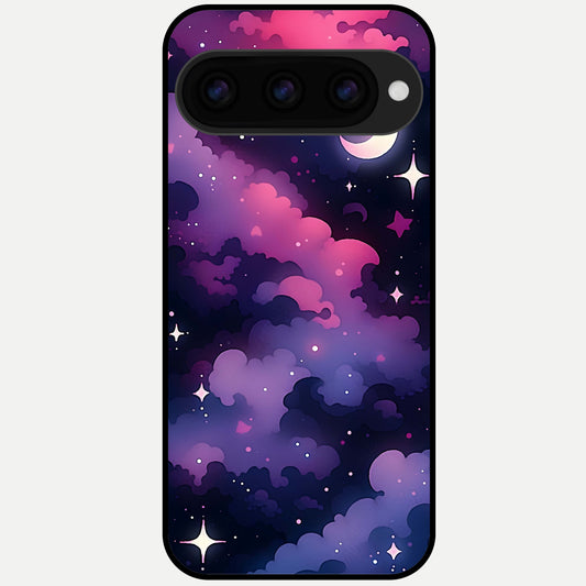  Celestial Moon Magic Glass Case For Google Pixel 11 Pro XL back cover – full design glossy printed glass finish