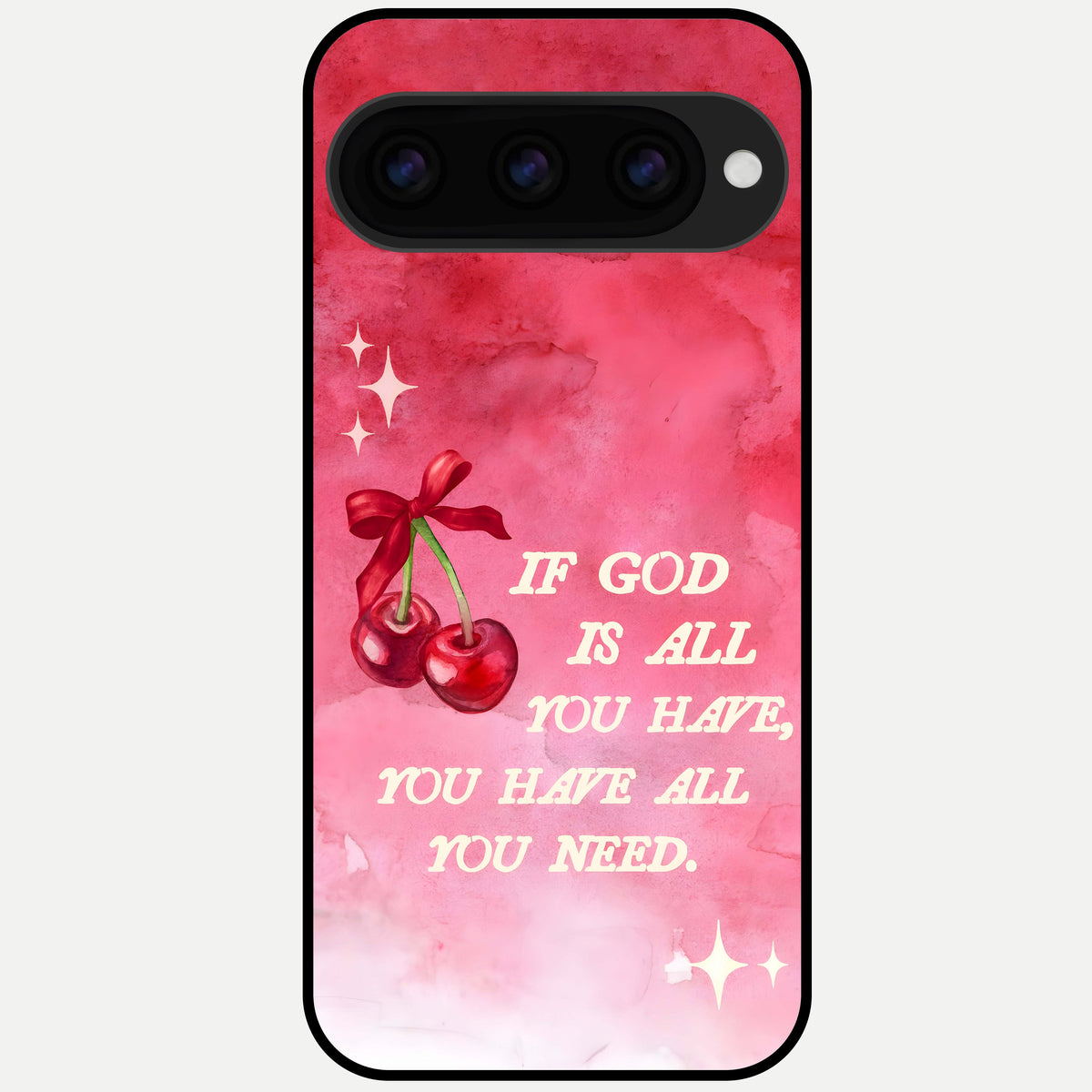  Cherry Quote Glass Case For Google Pixel 11 Pro XL back cover – full design glossy printed glass finish