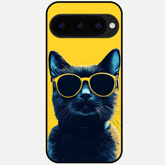  Cool Cat Vibes Glass Case For Google Pixel 11 Pro XL back cover – full design glossy printed glass finish