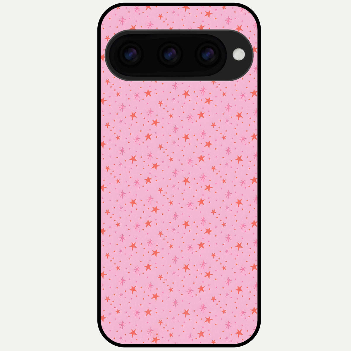  Cosmic Pink Sparkle Glass Case For Google Pixel 11 Pro XL back cover – full design glossy printed glass finish