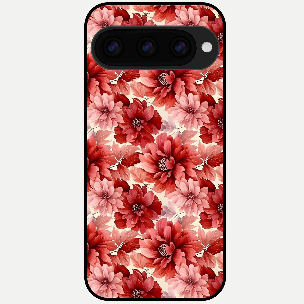  Crimson Love Petals Glass Case For Google Pixel 11 Pro XL back cover – full design glossy printed glass finish