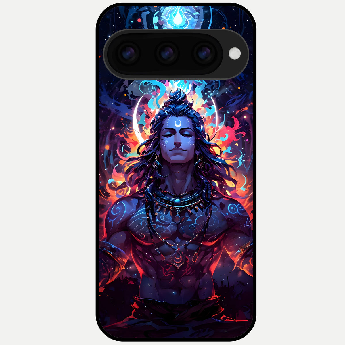  Divine Fire Shiv Glass Case For Google Pixel 11 Pro XL back cover – full design glossy printed glass finish