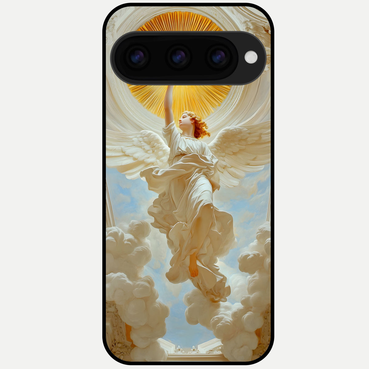  Divine Light Angel Glass Case For Google Pixel 11 Pro XL back cover – full design glossy printed glass finish