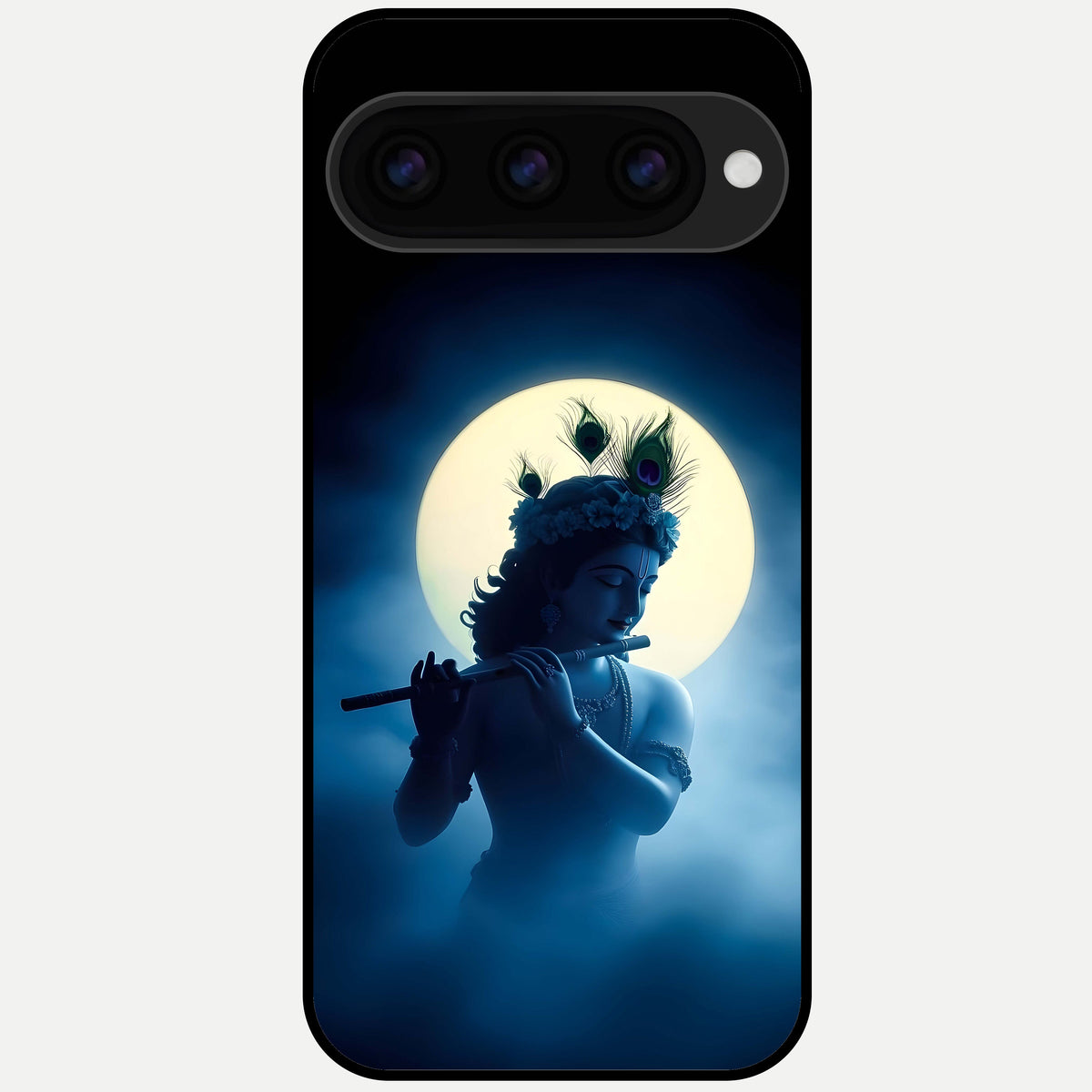  Divine Moon Flute Glass Case For Google Pixel 11 Pro XL back cover – full design glossy printed glass finish