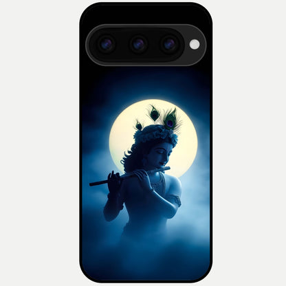  Divine Moon Flute Glass Case For Google Pixel 11 Pro XL back cover – full design glossy printed glass finish