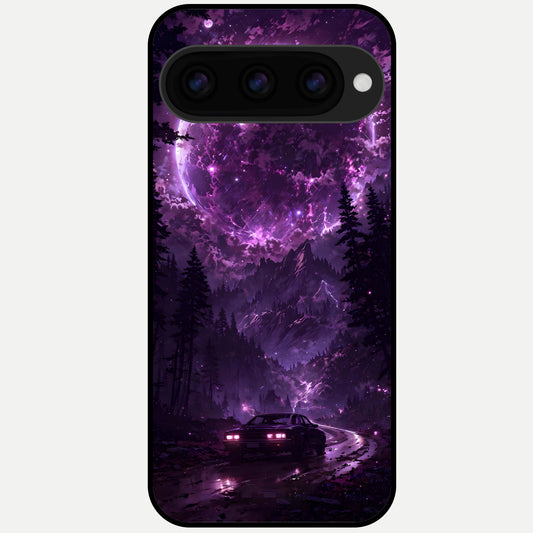  Eternal Cosmic Drive Glass Case For Google Pixel 11 Pro XL back cover – full design glossy printed glass finish