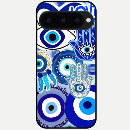  Evil Eyes Dream Glass Case For Google Pixel 11 Pro XL back cover – full design glossy printed glass finish
