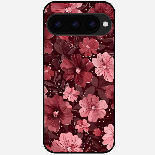  Flower Blush Bloom Glass Case For Google Pixel 11 Pro XL back cover – full design glossy printed glass finish