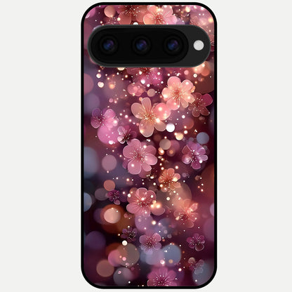  Glowing Petal Bliss Glass Case For Google Pixel 11 Pro XL back cover – full design glossy printed glass finish