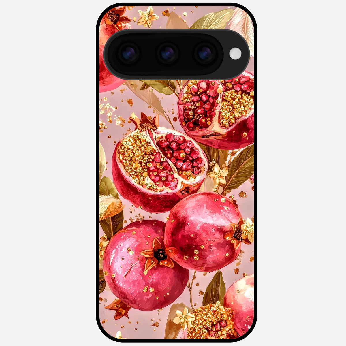 Golden Bloom Glow Glass Case For Google Pixel 11 Pro XL back cover – full design glossy printed glass finish