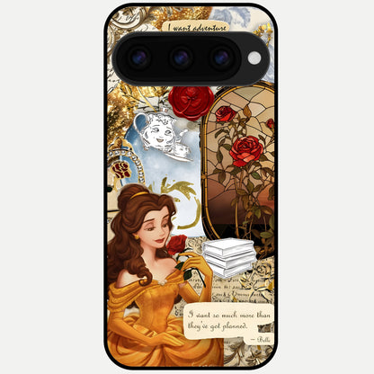  Golden Dream Belle Glass Case For Google Pixel 11 Pro XL back cover – full design glossy printed glass finish