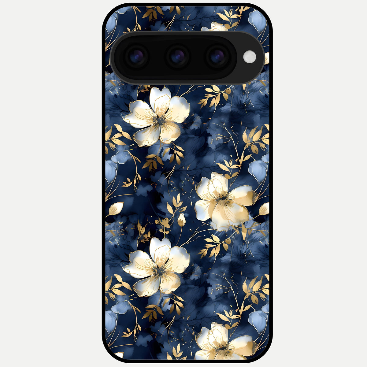  Golden Midnight Bloom Glass Case For Google Pixel 11 Pro XL back cover – full design glossy printed glass finish