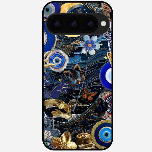  Golden Moon Magic Glass Case For Google Pixel 11 Pro XL back cover – full design glossy printed glass finish