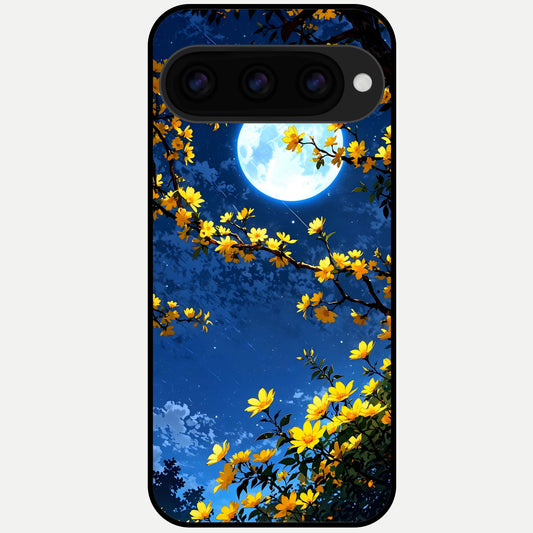  Golden Night Glow Glass Case For Google Pixel 11 Pro XL back cover – full design glossy printed glass finish