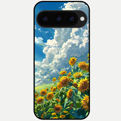  Golden Sun Glory Glass Case For Google Pixel 11 Pro XL back cover – full design glossy printed glass finish