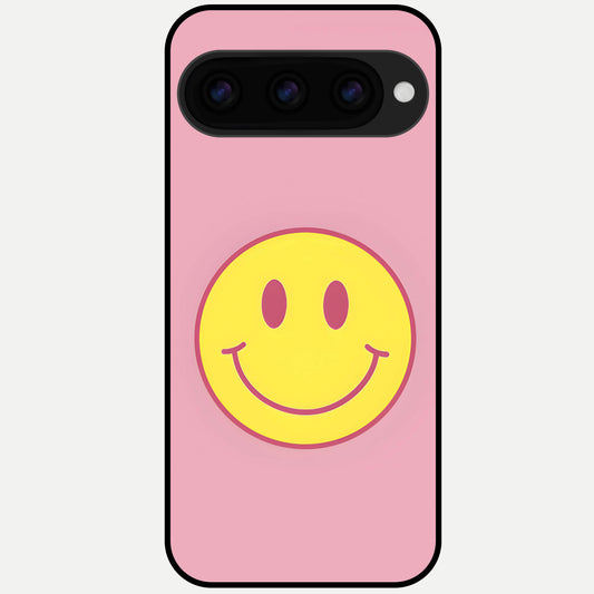  Happy Pink Mood Glass Case For Google Pixel 11 Pro XL back cover – full design glossy printed glass finish