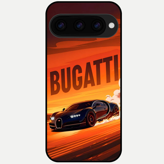  Inferno Bugatti Storm Glass Case For Google Pixel 11 Pro XL back cover – full design glossy printed glass finish